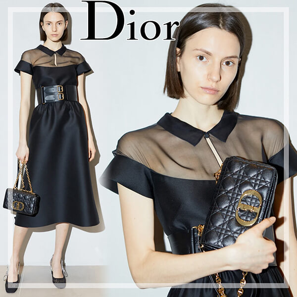 ディオール ウール&シルク トランスペアレント ドレス