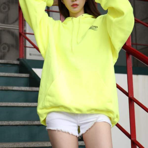 バレンシアガ☆21SS 新作 WAVEロゴ パーカー YELLOW