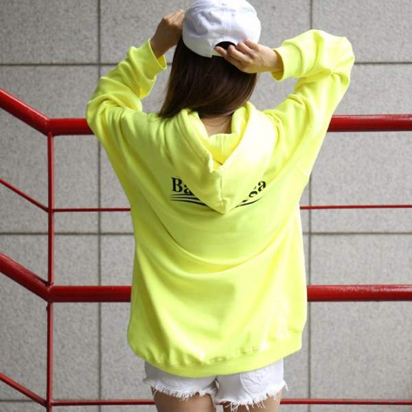 バレンシアガ☆21SS 新作 WAVEロゴ パーカー YELLOW