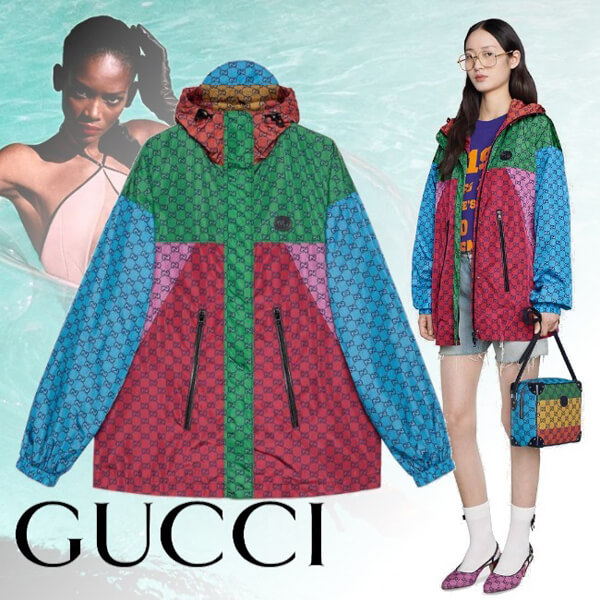 グッチ 新作 GG マルチカラー フーデッド ジャケット コピー 660065 Z8AOP 3348