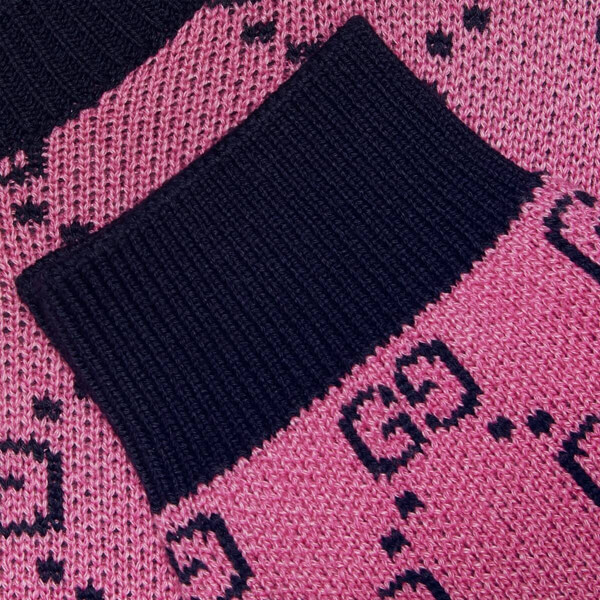 グッチ セーター トップス ウール 綿 桃 GG ロゴ 新作 男 プレタ 661174 XKBXI 5152
