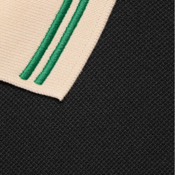 グッチ 【グッチ】 新作 G付き コットンピケ ポロシャツ コピー ブラック 658067 XJDI2 1043