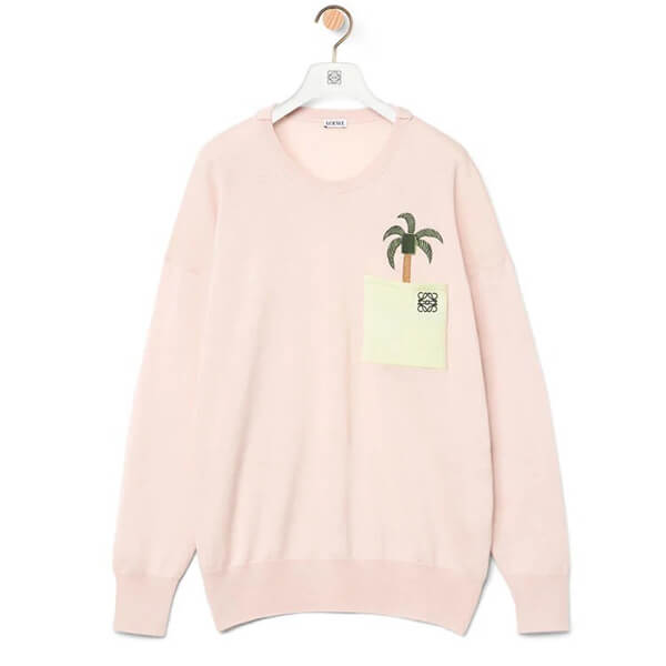 ロエベ◆ラ?パルム エンブロイダリー セーター 偽物 ウール S897Y14K01