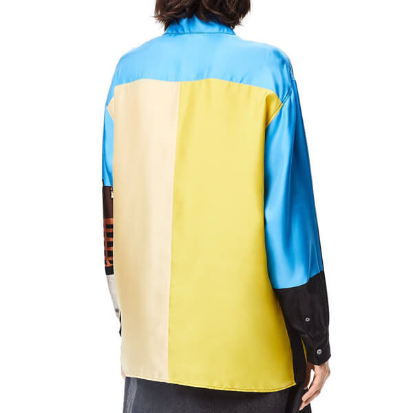 【 ロエベ】コラボ KEN PRICE★LAシリーズ/シルクシャツ S897Y06X01