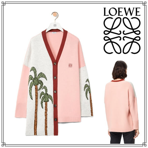 ロエベ★ラ?パルム インタルシア アシンメトリー カーディガン★S897Y16K01