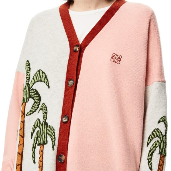 ロエベ★ラ?パルム インタルシア アシンメトリー カーディガン★S897Y16K01