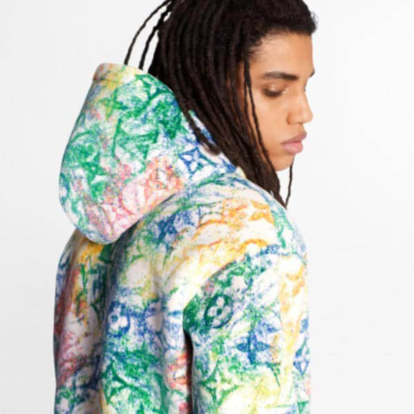 【ルイ ヴィトン】ベルベットパステルモノグラム フーディ 1A8GUY