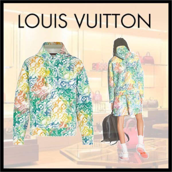 【ルイ ヴィトン】ベルベットパステルモノグラム フーディ 1A8GUY