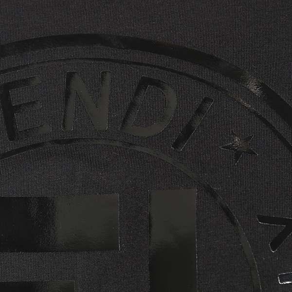 フェンディ☆ ビッグロゴ?FFロゴライン袖コットンTシャツ コピー ?