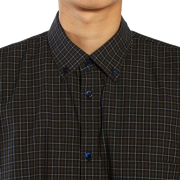 バレンシアガ★ロゴ入り メンズチェックシャツ ブラック 556878 TCM02 3258