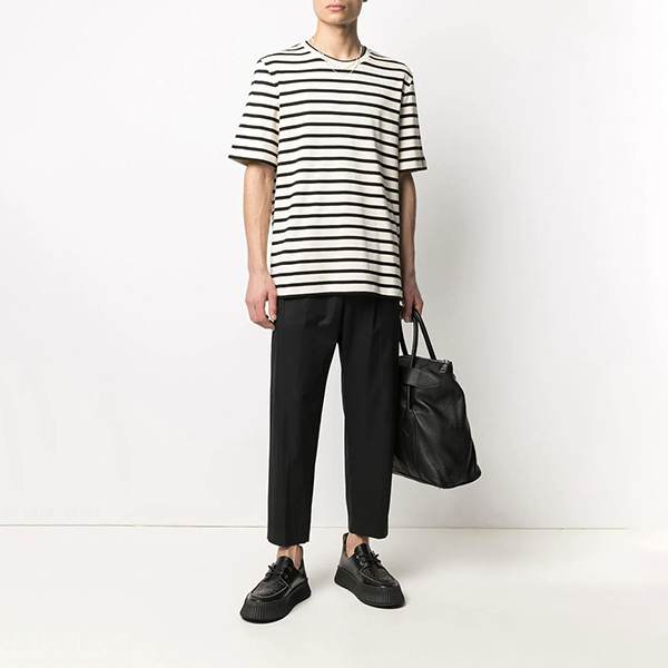 【ジルサンダー tシャツ パロディ】ストライプ コットン