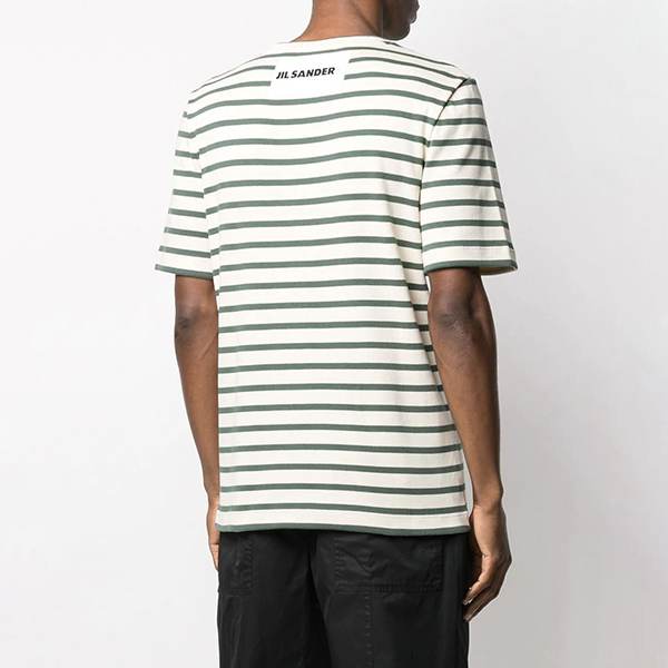 【ジルサンダー tシャツ パロディ】ストライプ コットン