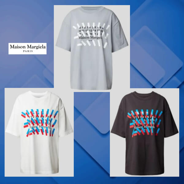☆メゾンマルジェラ☆ テーププリント?ロゴTシャツ偽物?