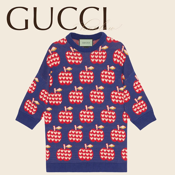 グッチ セーター 偽物 アップル&ハート レポム セーター トップス 林檎 ハート GG 男女 プレタ