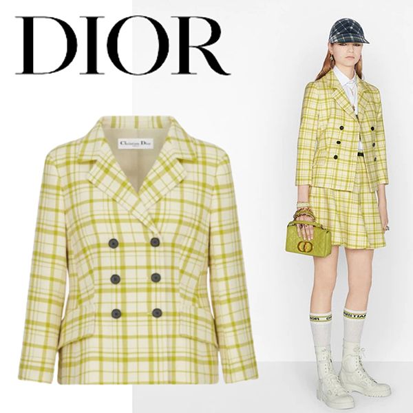 【ディオール】フォール先行販売*Check'n'ディオールPop 七部袖 ジャケットコピー141V26A1342_X0825