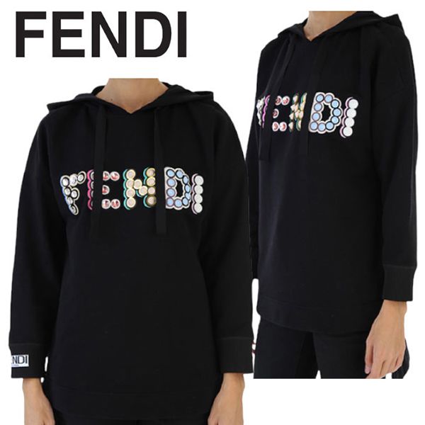 フェンディ【関税込み*送料無料】オーバーサイズロゴパーカー偽物