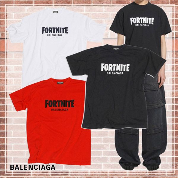 22SSバレンシアガ Tシャツ コピー★Fortnite?EPIC GAMES ロゴの刺繍 612966TLVO36506