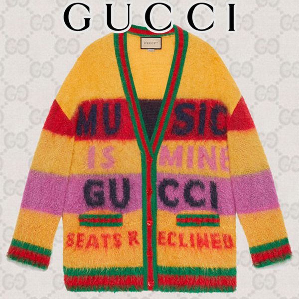 グッチ 100周年記念 コピー★限定!ブラッシュドモヘア カーディガン 即納 676847XKB5A7244