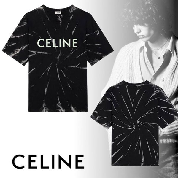 22SS新作 セリーヌ ルーズ Tシャツ 偽物 コットンジャージー ロゴ 2X820643O38AW