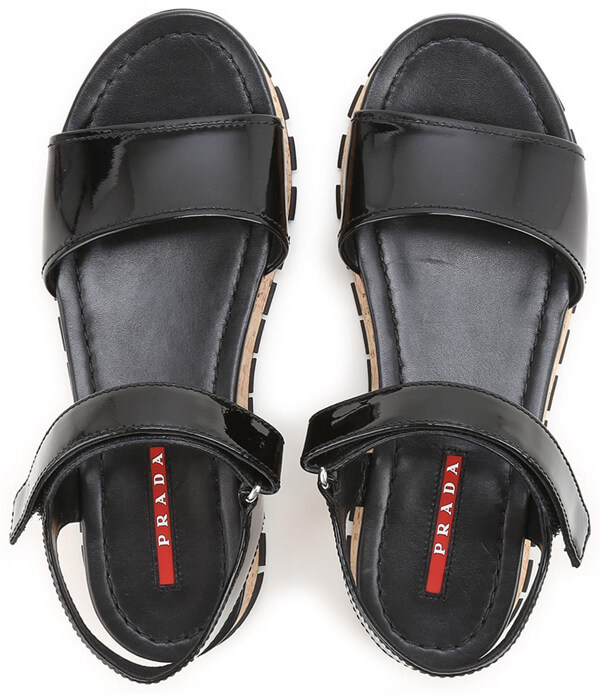 プラダ サンダル コピー レディース 女性 靴 シューズ パテントレザー