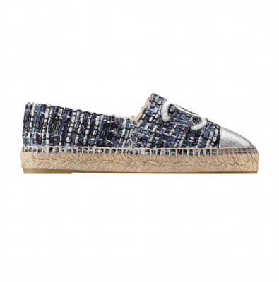 シャネル靴コピー シャネル CCツイード&メタリックエスパドリーユ G29762 Y51359 K0197