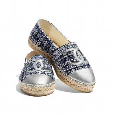 シャネル靴コピー シャネル CCツイード&メタリックエスパドリーユ G29762 Y51359 K0197