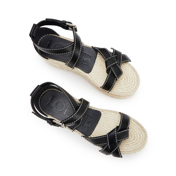 ロエベ サンダル 偽物 ☆ロエベ☆Gate Wedge Espadrille 厚底サンダル♪ 453.10.3552