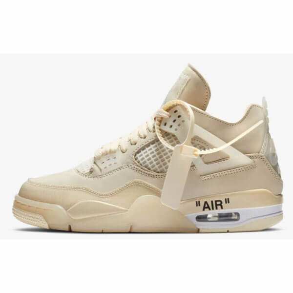 ナイキ オフ ホワイト スニーカー コピー ウィメンズ エアジョーダン 4 レトロ セイル コラボ ナイキ x Off-White Wmns Air Jordan 4 Retro Sail CV9388-100