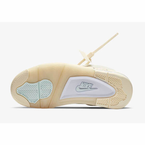 ナイキ オフ ホワイト スニーカー コピー ウィメンズ エアジョーダン 4 レトロ セイル コラボ ナイキ x Off-White Wmns Air Jordan 4 Retro Sail CV9388-100