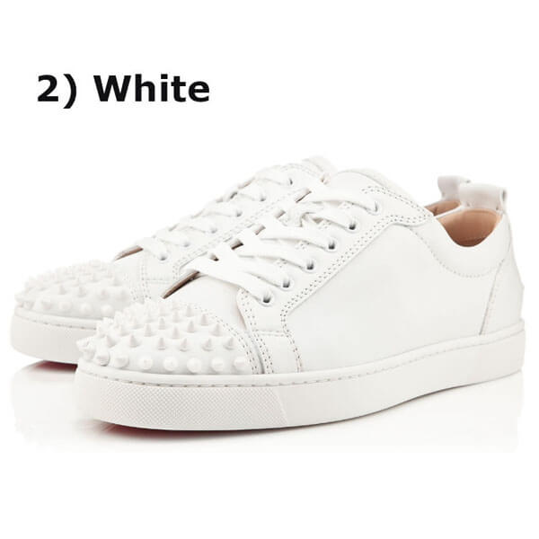 定番人気! ルブタン☆偽物★ JUNIOR SPIKES 白黒★ スニーカー Reference : 11305733047