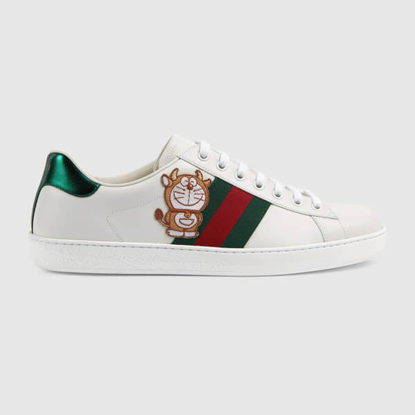 エース50周年記念 グッチ ドラえもんメンズ スニーカー コピー 655060 0FIU0 9091