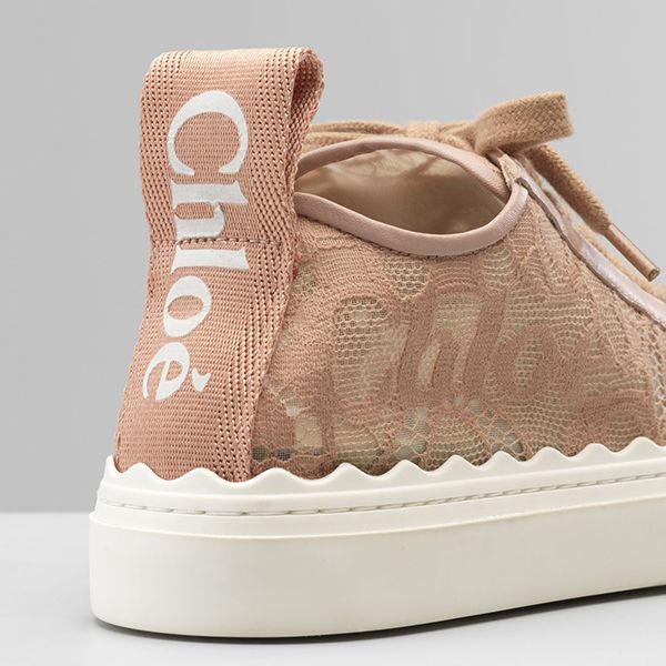 クロエ レース製「Lauren」スニーカー偽物 ---PINK