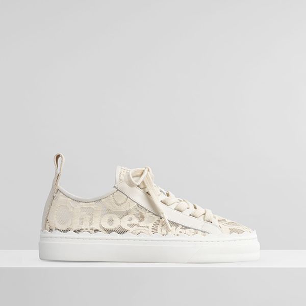 クロエ レース製「Lauren」スニーカー偽物 ---PINK