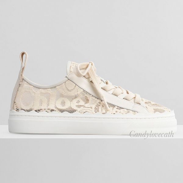 クロエ レース製「Lauren」スニーカー偽物 ---PINK