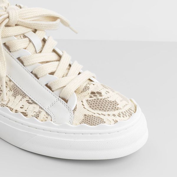 クロエ レース製「Lauren」スニーカー偽物 ---PINK