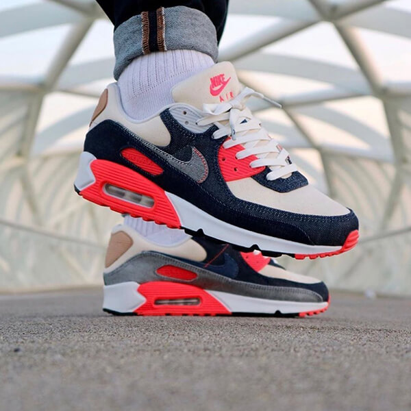 ナイキ × デンハム エアマックス90 レザー 偽物 スニーカー