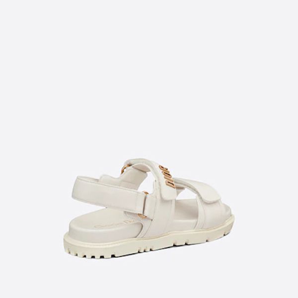 新作☆21AW【ディオール】ラムスキン ホワイト×ゴールド偽物KCQ547LAB_S03W