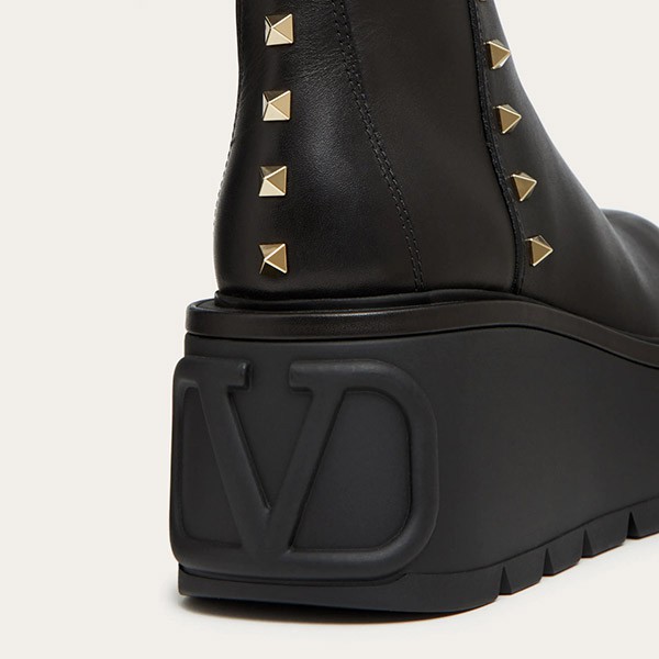 『ヴァレンティノ コピー』新作★カーフスキン ショートブーツ 85MM WW2S0CS0MMD0NO