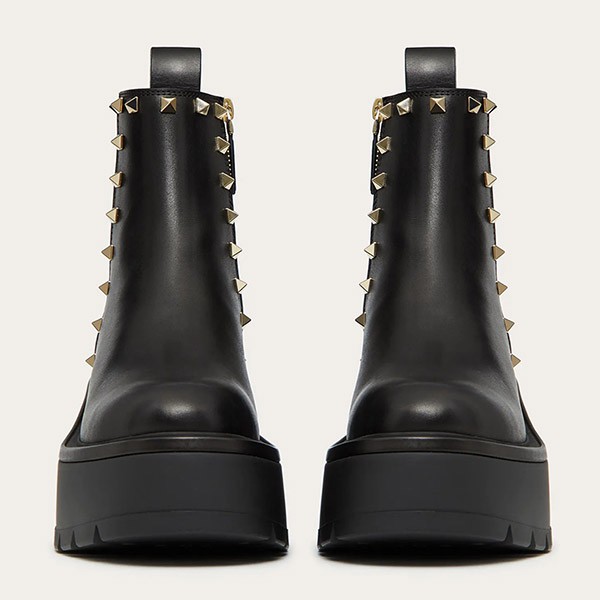 『ヴァレンティノ コピー』新作★カーフスキン ショートブーツ 85MM WW2S0CS0MMD0NO