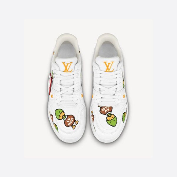 先行 NIGOコラボ ルヴィトン LVトレイナーライン 偽物 スニーカー 1A9JC3