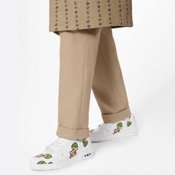 先行 NIGOコラボ ルヴィトン LVトレイナーライン 偽物 スニーカー 1A9JC3