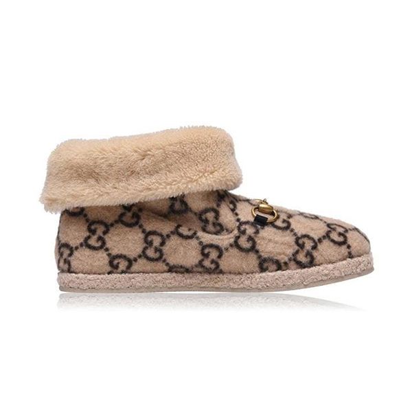 【大人気!】グッチ コピー☆FRIA GGパターン ファーアンクルブーツ