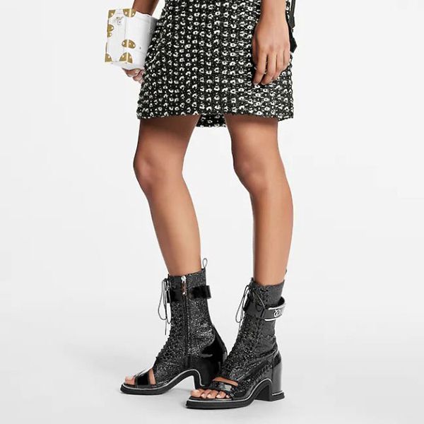 22SS新作☆ルイヴィトン ムーンライトライン ブーツ 偽物 ゴートレザー 1AA0HK