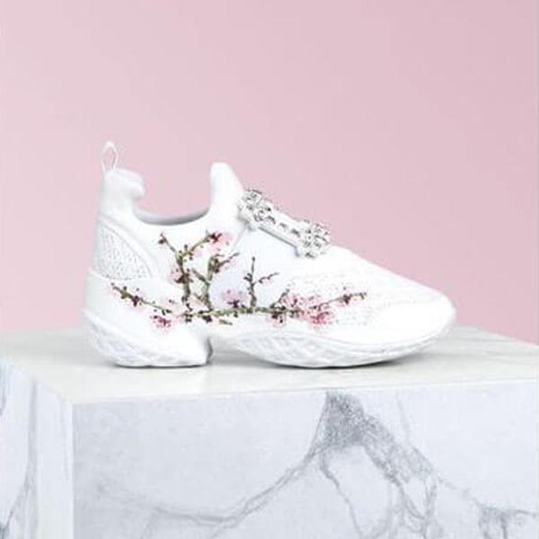 ロジェ・ヴィヴィエ クリスタルバックル付き 花柄 Viv 'Run コピー スニーカー 21030921