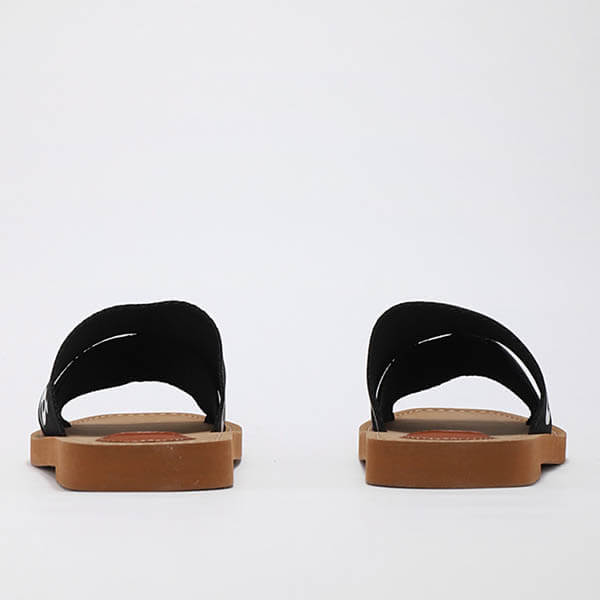 クロエ ウッディ キャンバス WOODY フラットミュール 偽物 CHC19U18808101