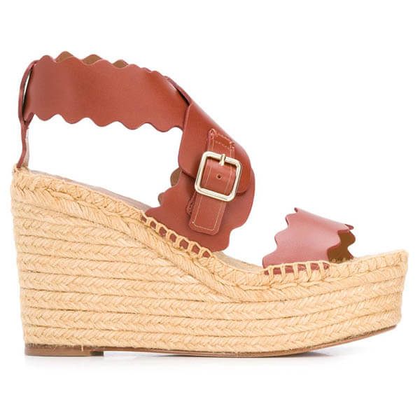 送料 関税込 Chloe Lauren espadrille ウェッジサンダル