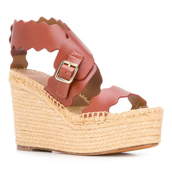 送料 関税込 Chloe Lauren espadrille ウェッジサンダル