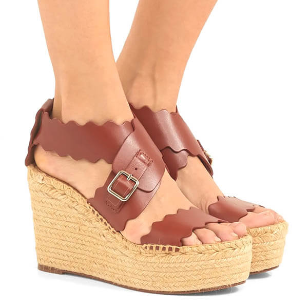 送料 関税込 Chloe Lauren espadrille ウェッジサンダル