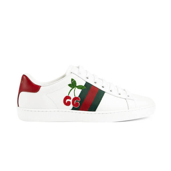 グッチ エース チェリー付き ウィメンズ スニーカー 653135 1XG60