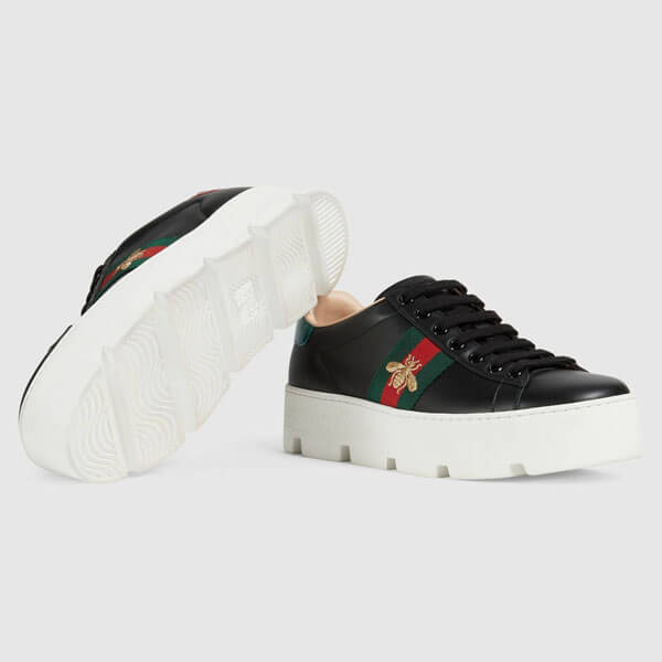 ★グッチ★Ace embroidered platform sneaker★